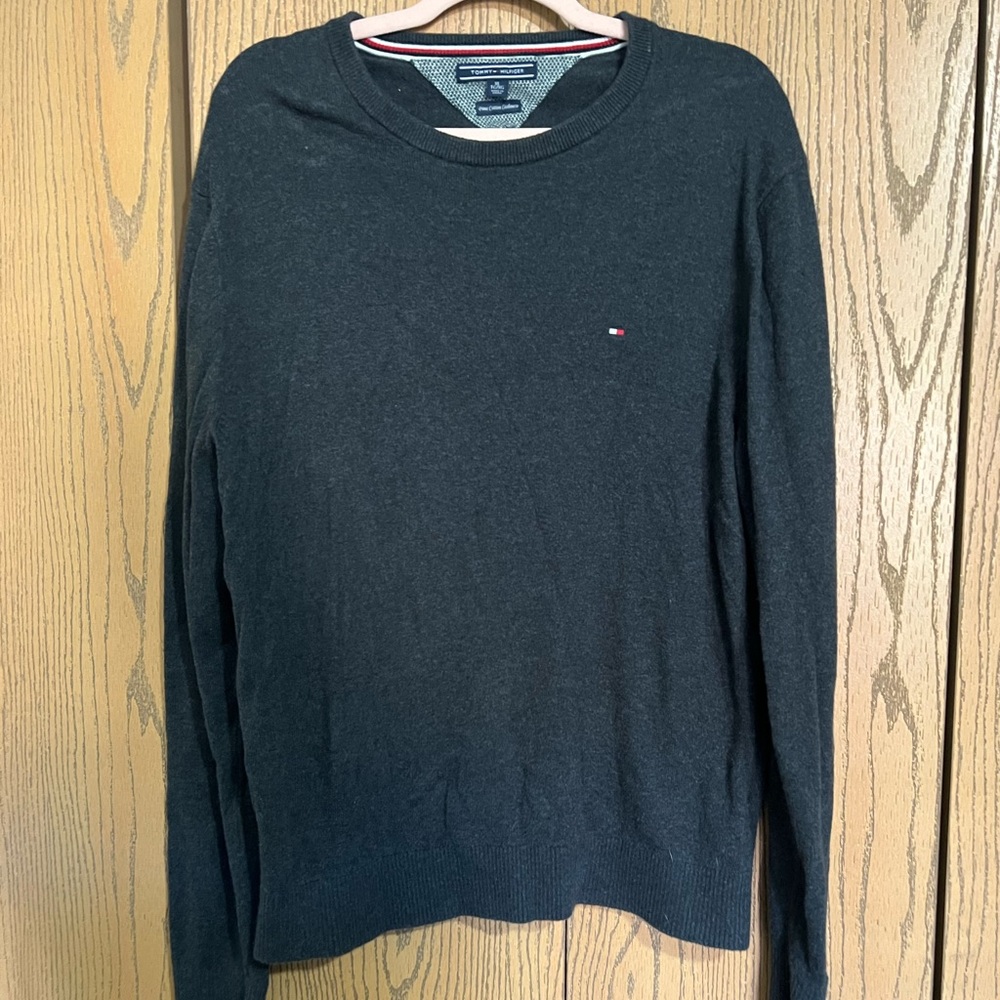 Tommy Hilfiger Black and Gray cashmere Sweater